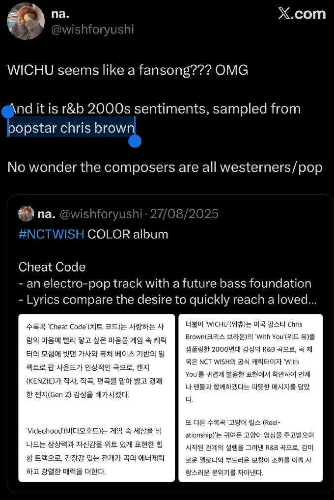 NCT Under Fire as Fans Expose Paid Chris Brown Sample and Promotion